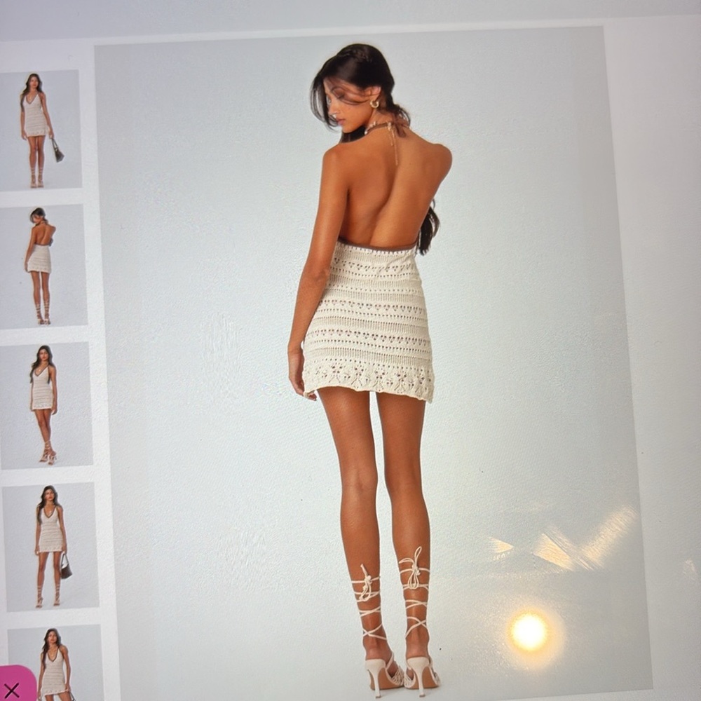 Edikted Coastal crochet halter mini dress - Picture 5 of 5
